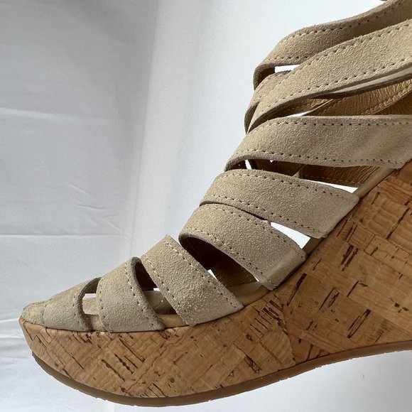 Cordani Made in Italy Electra Wedge Suede Cage Platform Sandal - Picture 13 of 16